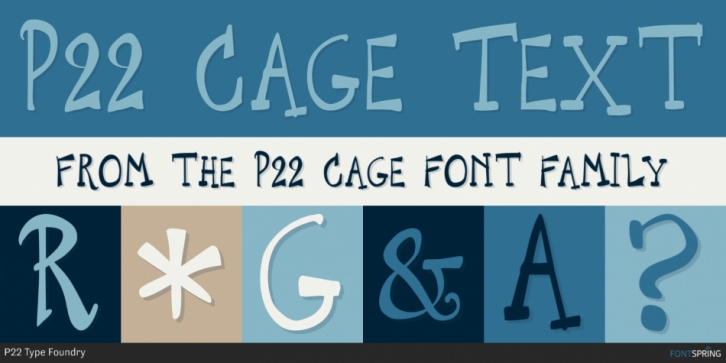 P22 Cage font preview