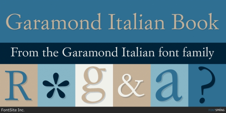 Garamond Italian font preview