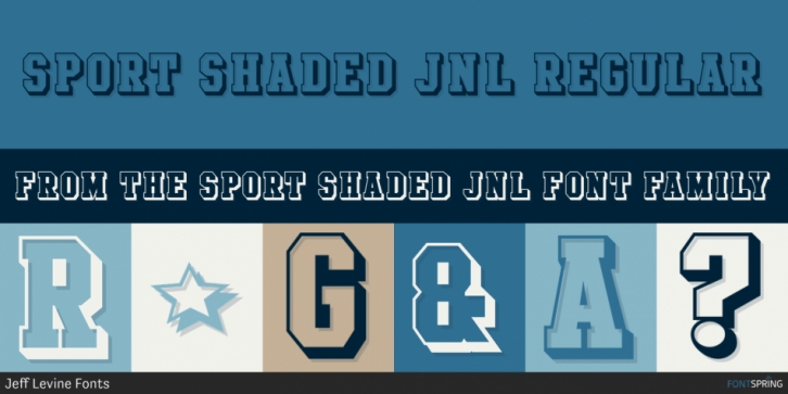 Sport Shaded JNL font preview