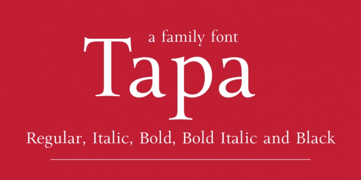 Tapa font preview