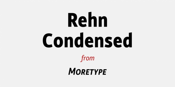 Rehn Condensed font preview