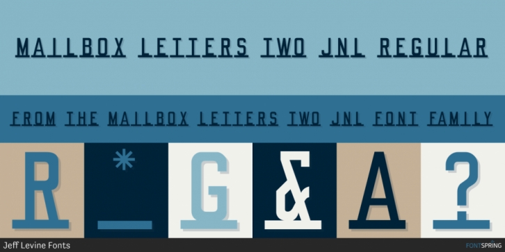Mailbox Letters Two JNL font preview