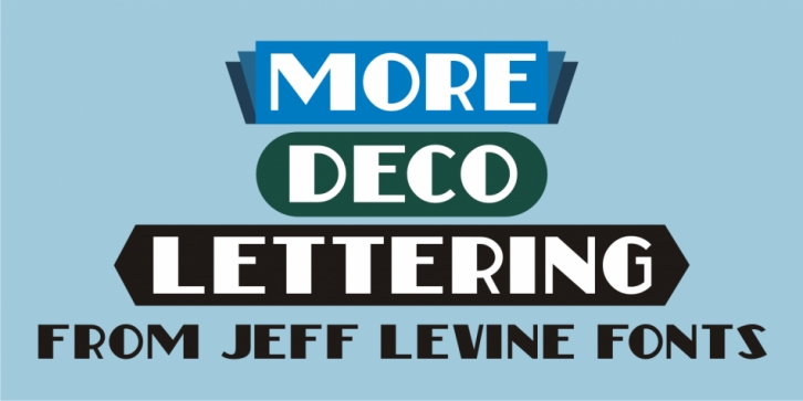 More Deco Lettering JNL font preview