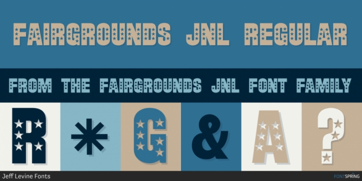 Fairgrounds JNL font preview