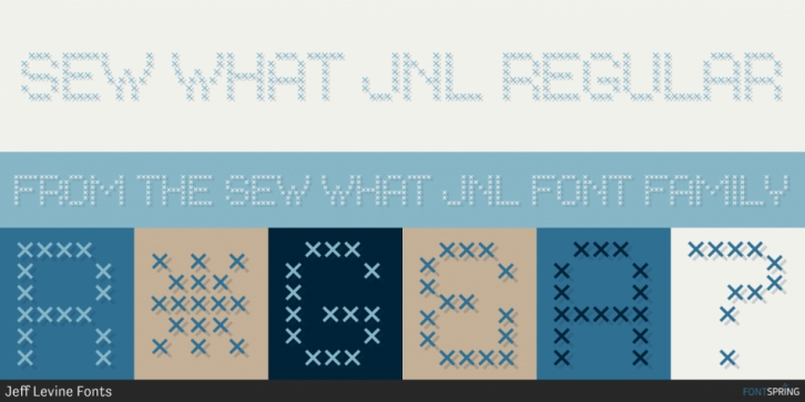 Sew What JNL font preview