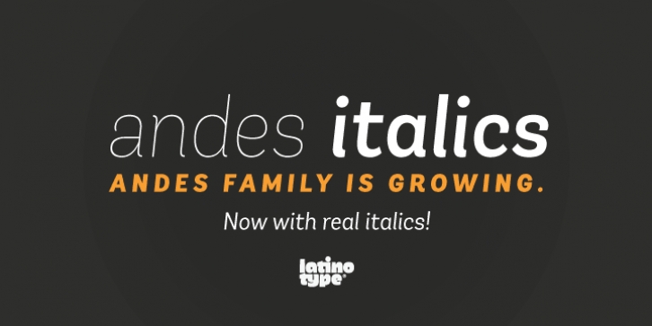 Andes Italic font preview
