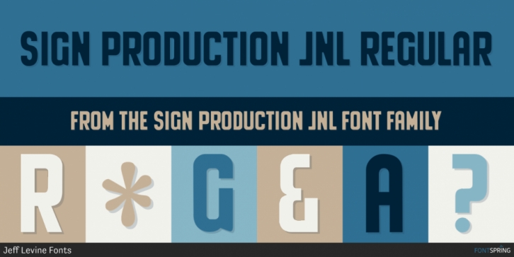 Sign Production JNL font preview