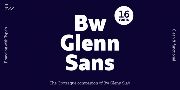 Bw Glenn Sans font preview