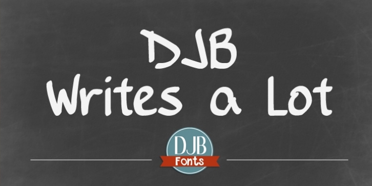 DJB Writes A Lot font preview