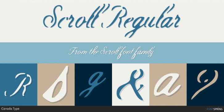 Scroll font preview
