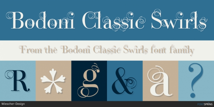 Bodoni Classic Swirls font preview
