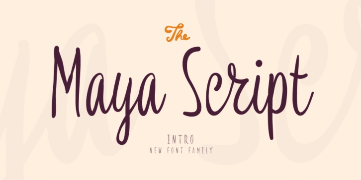 Maya Script font preview