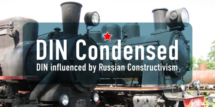 DIN Condensed font preview