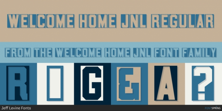 Welcome Home JNL font preview