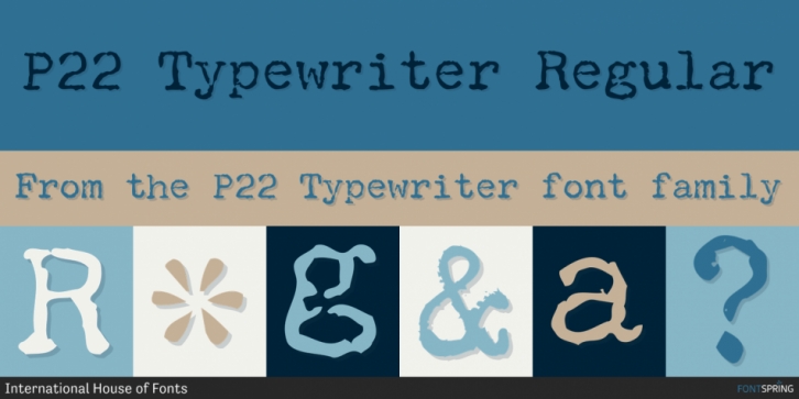 P22 Typewriter font preview