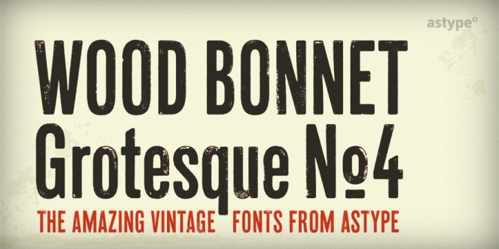Wood Bonnet Grotesque No4 font preview