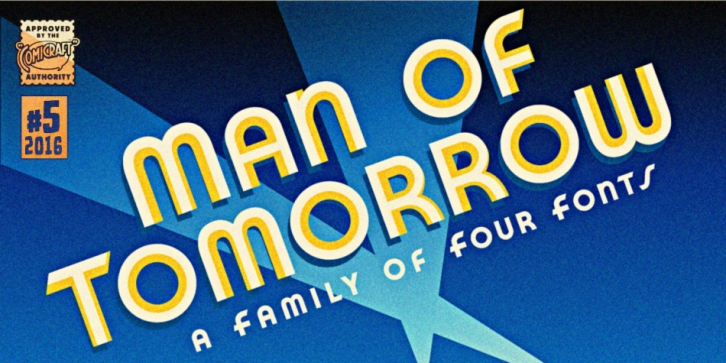 Man Of Tomorrow font preview