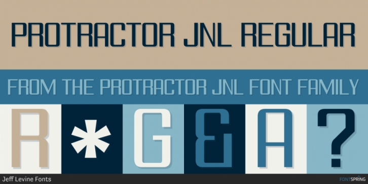 Protractor JNL font preview