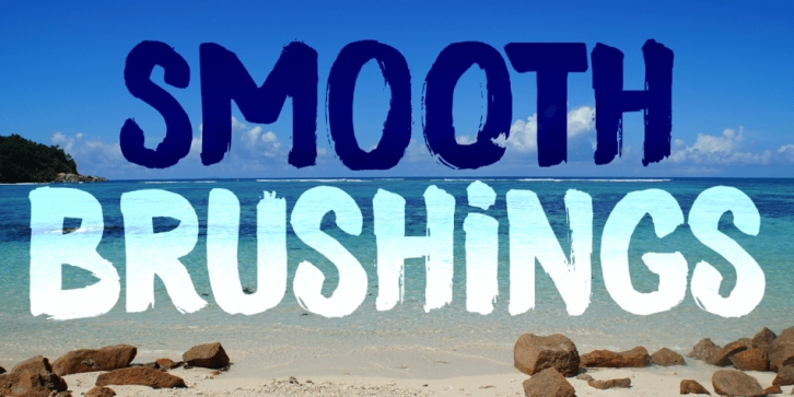Smooth Brushings font preview