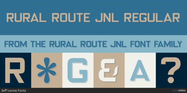 Rural Route JNL font preview