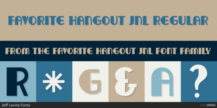 Favorite Hangout JNL font preview
