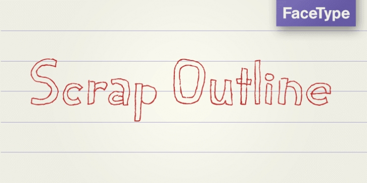 Scrap Outline font preview