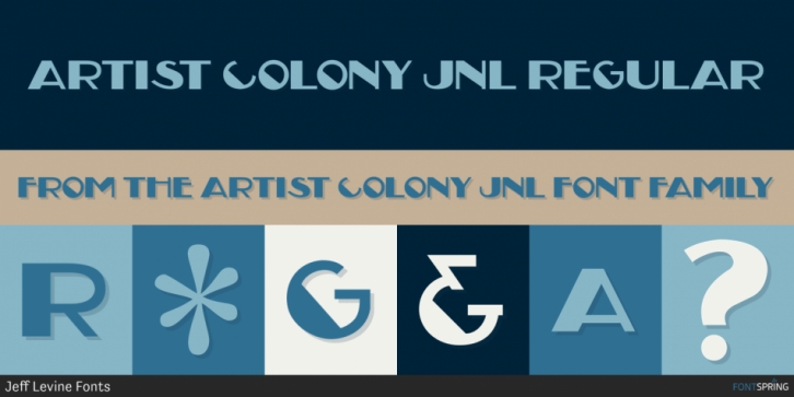 Artist Colony JNL font preview
