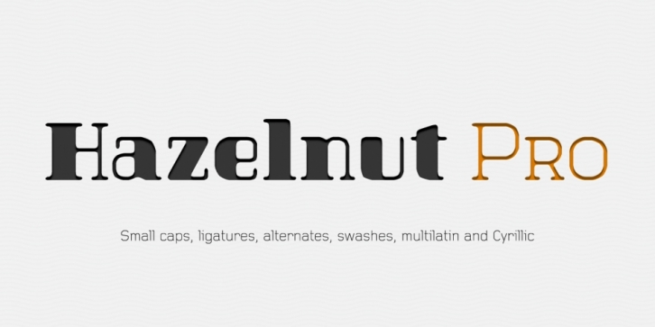 Hazelnut Pro font preview