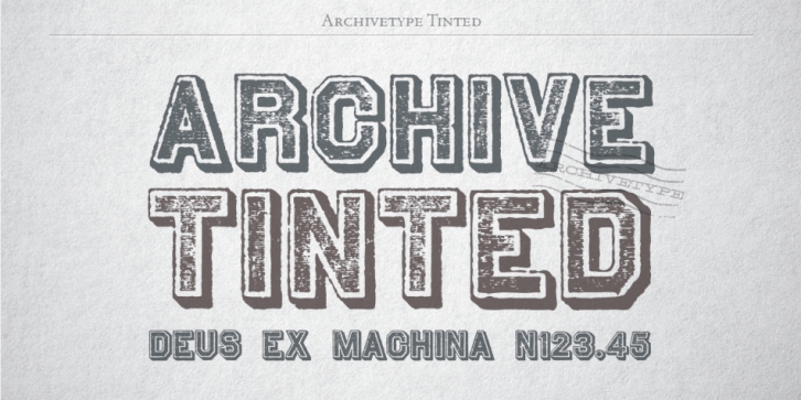 Archive Tinted font preview
