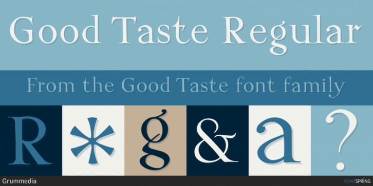 Good Taste font preview
