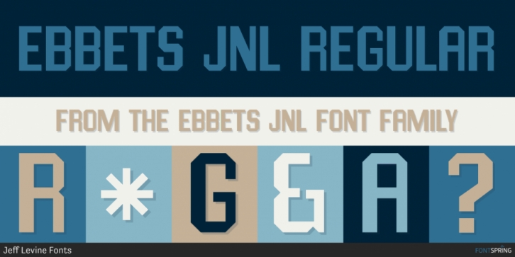 Ebbets JNL font preview