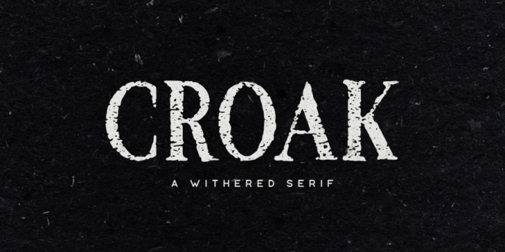 Croak font preview