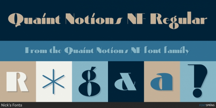 Quaint Notions NF font preview