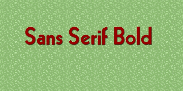 Sans Serif Bold font preview