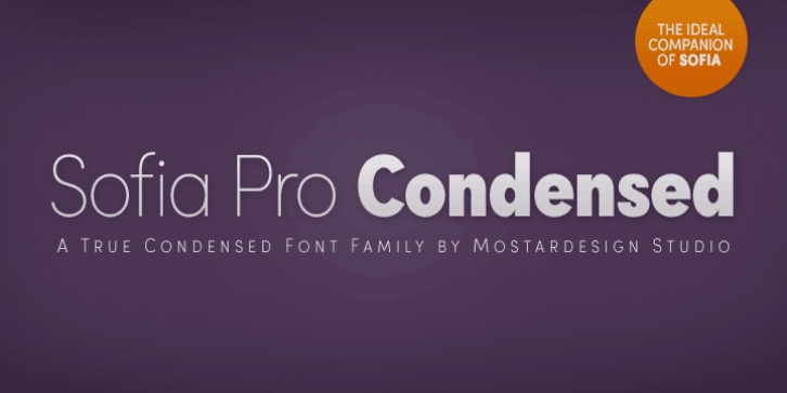 Sofia Pro Condensed font preview