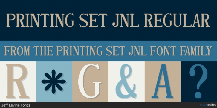 Printing Set JNL font preview
