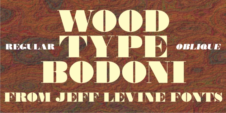 Wood Type Bodoni JNL font preview