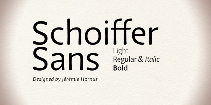 Schoiffer Sans font preview