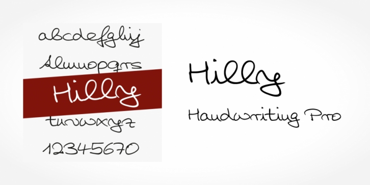 Hilly Handwriting Pro font preview