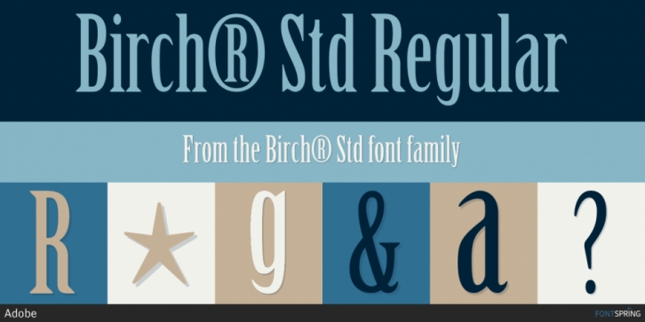 Birch Std font preview