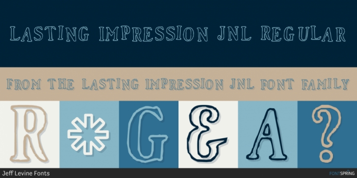 Lasting Impression JNL font preview