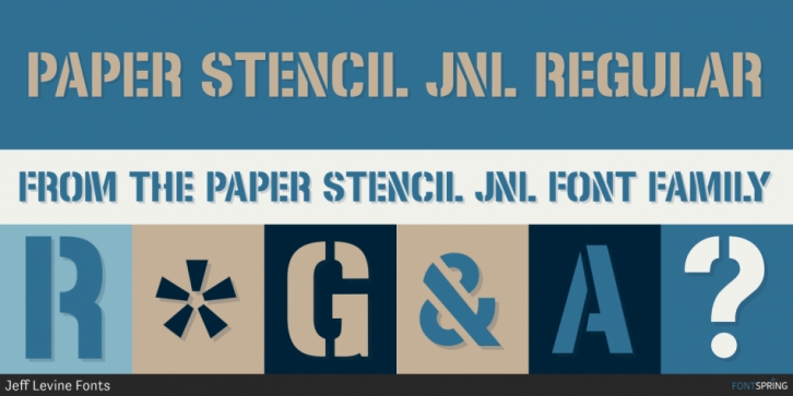 Paper Stencil JNL font preview