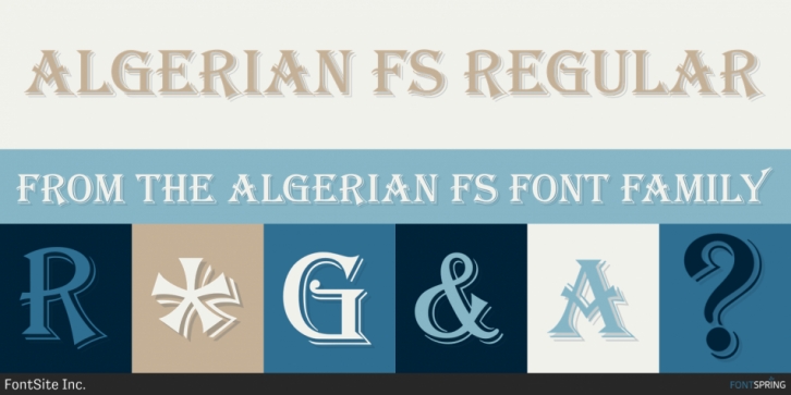 Algerian FS font preview