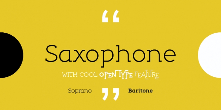 Saxophone font preview