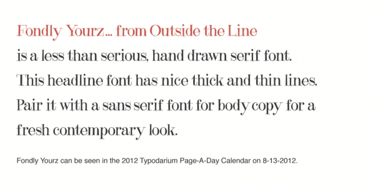 Fondly Yourz font preview