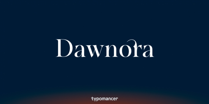Dawnora font preview