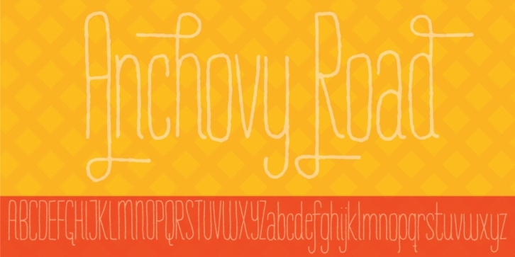 Anchovy Road font preview
