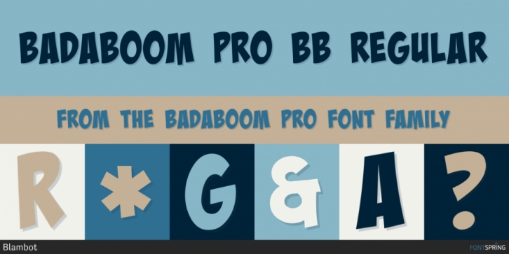 BadaBoom Pro font preview
