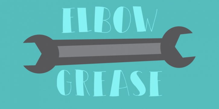 Elbow Grease font preview