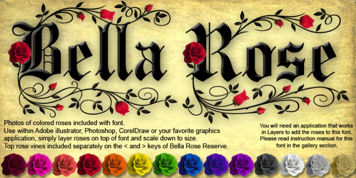 Bella Rose font preview
